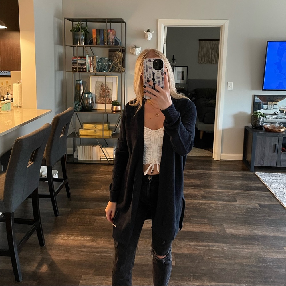 Navy cardigan, Abercrombie, size XS